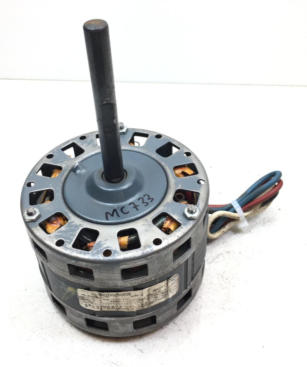 WESTINGHOUSE 319P877 Blower Motor 1/10HP 1050 RPM/3 SP 115V used #MC733 - $99.00