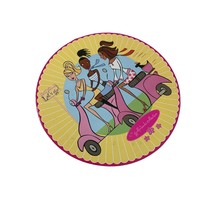 Mary Kay Lets Chat Salad Plate Set of 4 Lets Primp Lets Go Lets Shop 8 i... - $33.65