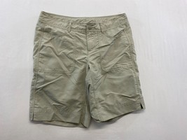 The North Face Women&#39;s Beige Hiking Shorts Size 8 Mid Rise Nylon Blend - £7.68 GBP