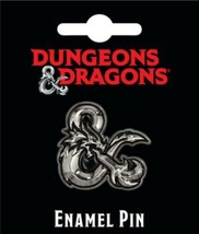 Dungeons &amp; Dragons Embossed Ampersand Dragon Logo Metal Enamel Pin NEW UNUSED - £6.15 GBP
