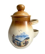 Vintage stoneware pickling jar, utensil holder, with lid and spoon holder - $57.82