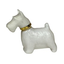 Vintage Avon Scotty Dog White Glass Perfume Bottle - $271.64 MXN
