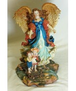 Angel Guiding Children on Bridge Resin Figurine - £19.54 GBP