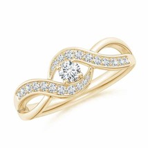 Authenticity Guarantee 
Solitaire Round Diamond Infinity Promise Ring in 14K ... - £525.42 GBP