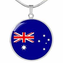 Express Your Love Gifts Australia Flag Necklace Australia Flag Stainless Steel o - £35.44 GBP