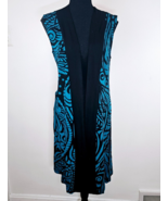 Soft Surroundings Womens Cardigan M Petite Sleeveless Open Front Duster ... - $33.12 CAD