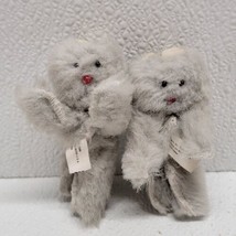 Mattel Barbie Pet Show Fashions 2 Soft Gray Furry Cat Finger Puppets 1986 Vtg. - $14.75