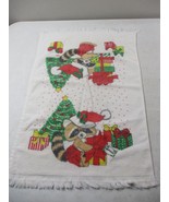 Vintage Cotton Christmas Tree Presents package Kitchen Hand Dish Towel - £19.45 GBP