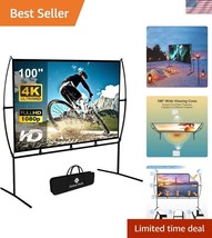 Ultimate Foldable Movie Screen - 100 Inch, Indoor/Outdoor Use with Carry... - $77.99