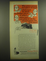 1946 Pitney-Bowes Postage Meter Ad - Why print a stamp on a piece of paper  - £14.78 GBP