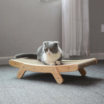 Wooden Cat Scratcher Scraper Detachable Lounge Bed 3 In 1 Scratching Post For Ca - £49.87 GBP+