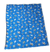 Vintage Baby Looney Tunes Crib Comforter Blanket Taz Tweety Bugs Sylvester FLAW - £11.72 GBP