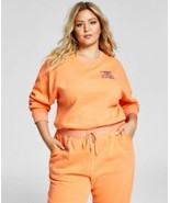 MSRP $79 Nina Parker Trendy Plus Size Graphic Sweatshirt Orange Size 2X - $658.79 MXN
