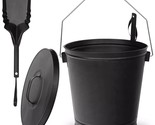 5.15 Gallon Ash Bucket with Lid and Shovel For Fireplaces Fire Pits Stov... - $31.67