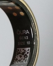Oura Ring Gen3 Horizon Size 10 - Gold JZ90-51383-10 image 4