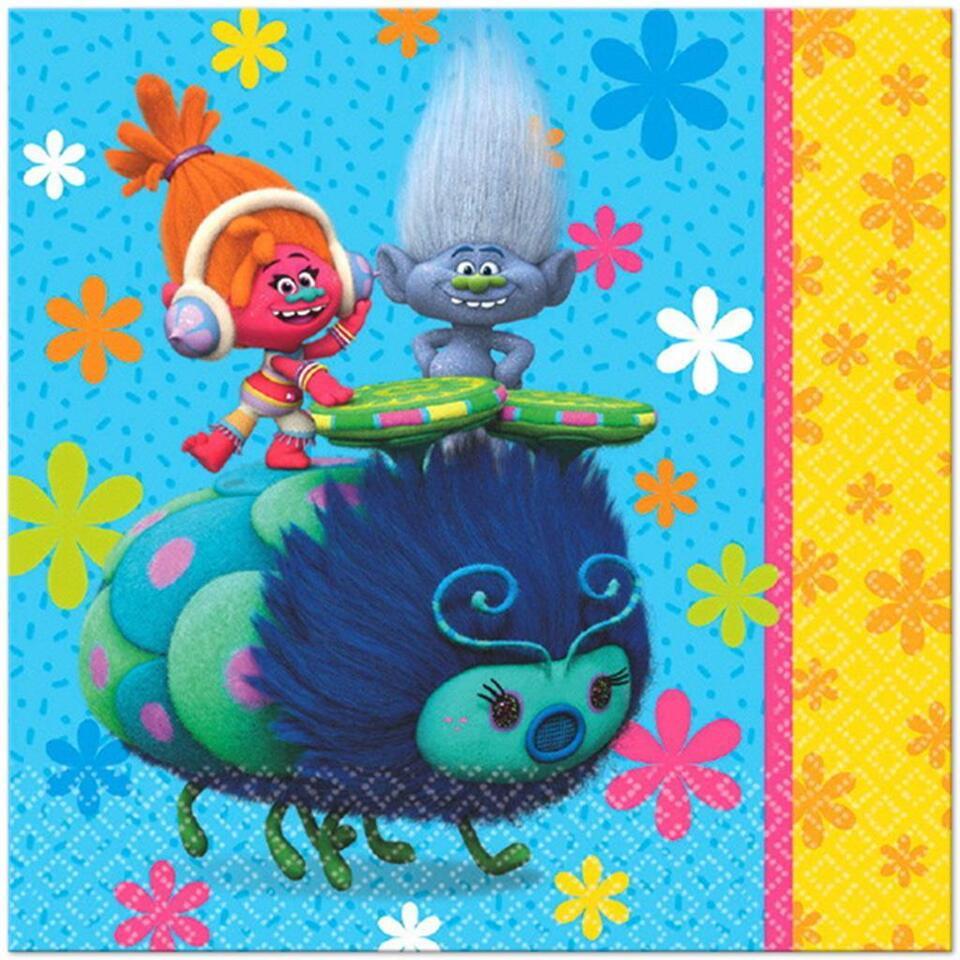 Trolls Lunch Dinner Napkins Birthday Party Supplies 16 Per Package New