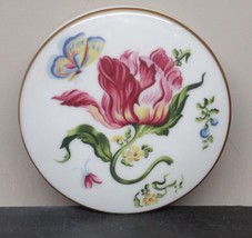 Vintage Chelsea Gardens Elizabeth Arden Round Lidded Floral Powder Jar - £12.86 GBP