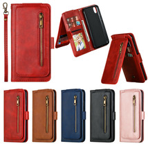 For Huawei Y5 Y6 Y7 Pro Y9Prime 2019 Leather Zipper Card Slots Wallet Case Cover - £43.64 GBP
