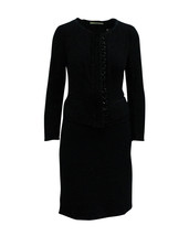 Prada Boucle Skirt Suit In Viscose Women Black Size 7 - $807.50