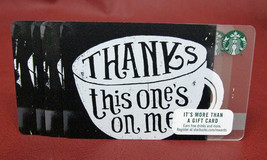 Starbucks 2015 THANKS this one&#39;s on me Gift Card New with Tags - $99.51 MXN