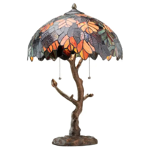 24.5&quot;H Marvel Maple Tree Stained Glass Table Lamp - $365.19