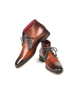 Paul Parkman Mens Shoes Boots Camel Brown Chukka Leather Handmade CK53BRW - $469.99
