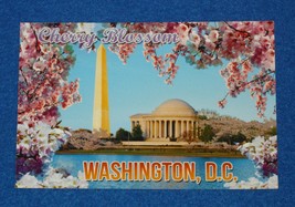 Brand New Washington Dc Cherry Blossoms Jeff Memorial Wash Monument Postcard - £3.18 GBP