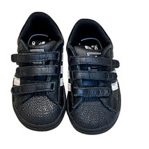 Adidas Trainers Black/White Athletic Shoes Infant Baby Sz 5 - £15.10 GBP