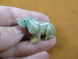 (Y-DOG-HO-64) gray tan HOUND DOG sit hunting stone carving SOAPSTONE I l... - $8.99