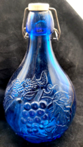 VINTAGE CASADIS MILANO COBALT BLUE JUS DE FRUITS JUG/BOTTLE W/STOPPER - $284.15 MXN