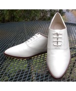 VINTAGE NOS Cole Haan Ivory Leather Oxfords GQ Lace Up Loafer Shoes Wome... - €62,61 EUR