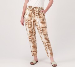 AnyBody Print and Solid Gauze Jogger Almond Print, Small - £13.77 GBP