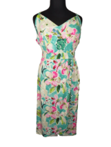 Torrid Plus Size 2X Studio Knit Floral Faux Wrap Sleeveless Midi Dress - £35.38 GBP