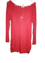 Lollipop Star Tunic Top Shirt Dress Burgundy Size Large L  W/ Matching N... - £14.15 GBP