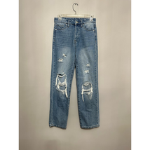 Blanknyc Womens The Baxter Straight Leg Jeans Blue Distressed Pockets 25... - $23.05