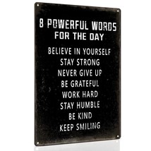 ALKB Inspirational Wall Art Metal Sign 8 x 12 Inch, Inspiring Positive Quotes Ro - $29.68