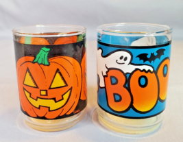 Halloween Votive Candle Holder Lancaster Colony Set of 2 Pumpkin Ghost BOO USA - £11.03 GBP