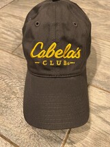 Cabelas Club Baseball cap hat Gray Adjustable Slider Back Embroidered Ca... - $10.22