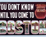 Large Letter Dont Know Beans Until You Come to Boston MA UNP DB Postcard... - £3.84 GBP