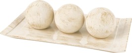 Rustic Luxe Home Decor - Decorative Tray And Orb Set - Centerpiece Table - $47.94