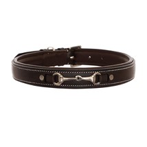 STG collare per cani in pelle solida con guinzaglio, collare per cani unisex - £28.11 GBP