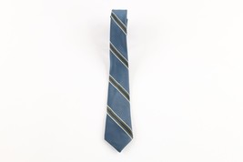Vintage 70s Rockabilly Striped Color Block School Skinny Neck Tie Dress ... - $24.70