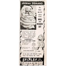 1957 Shirley Doll Wig Co Santa Claus Beard Advertisement Christmas Costu... - $19.99