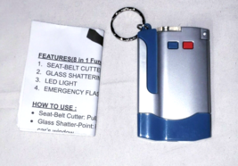Avon Auto Emergency Escape Key Chain Glass Breaker LED Flash Light Vintage 2009 - £7.34 GBP