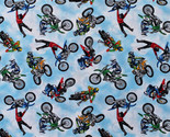 Cotton Dirt Bikes Motorcross Motorcycles Bikers Cotton Fabric Print BTY ... - £12.71 GBP