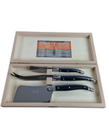 Jean Dubost LAGUIOLE Inox Stainless 3pc Cheese Knife Set ~ Made in France - £19.71 GBP