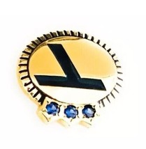Eastern Airlines Vintage 15 Year With Saphires 1/10 10K Gold  Pin - £55.09 GBP