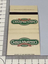 Vintage Matchbook Cover  Carlos Murphy’s Irish, Mexican Cafe restaurant  gmg - £9.89 GBP
