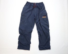 Vtg 90s Mens Large Spell Out Iowa State University Lined Wide Leg Cargo Pants - £47.44 GBP