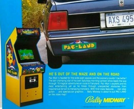 Pac-Land Arcade Flyer 1984 Original Video Game Retro Pacman 8.5&quot; x 11&quot; Vintage - £19.87 GBP